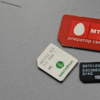 SIM-kártyák típusai: méretek, kivágás