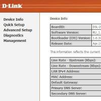 Подключение и настройка ADSL модема D-Link 2500U